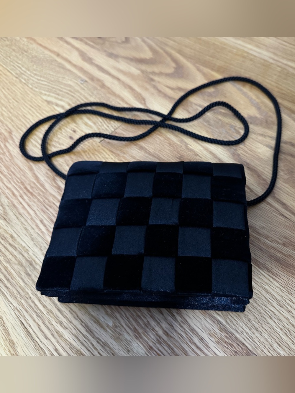 Black Checkerboard Crossbody Bag